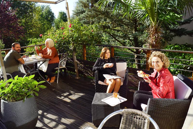 Hotel Aux Berges De L'Aveyron - Teras