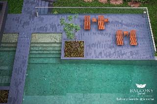 Balcony Seaside Sriracha Hotel Serviced Apartments fotoÄŸrafÄ±
