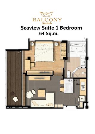 Balcony Seaside Sriracha Hotel Serviced Apartments fotoÄŸrafÄ±