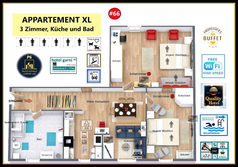 Hotel Garni 4U - Oda