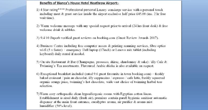 Bianca's House Hotel Heathrow Airport - Aktivite