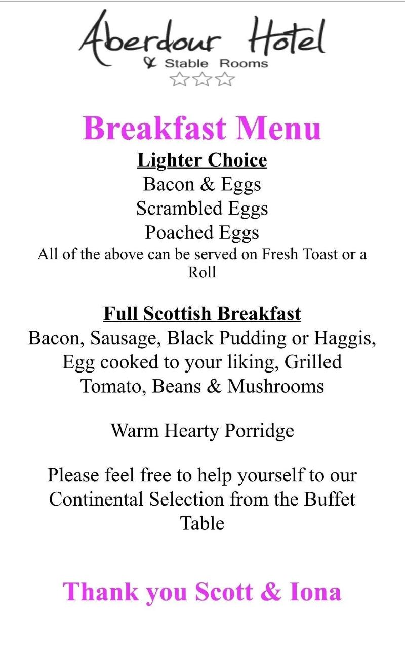 Aberdour Hotel & Stables Rooms - Restoran