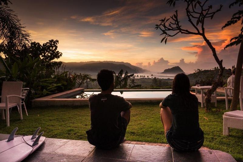 Blue Monkey Villas Resort & Ocean View - Teras