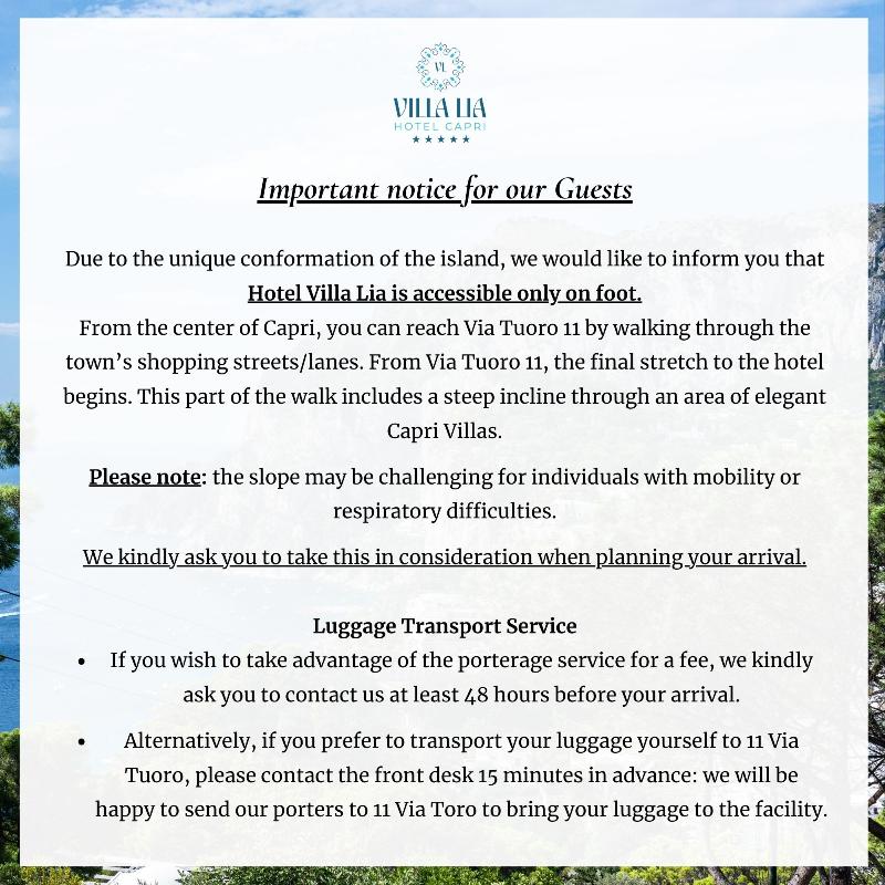 Villa Lia Hotel Capri - Genel