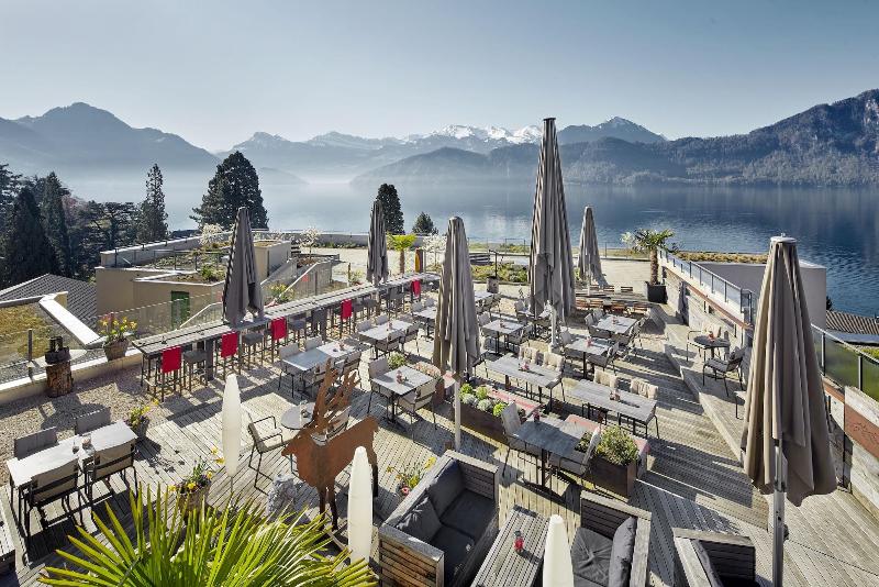Hotel Alpenblick Weggis - Teras